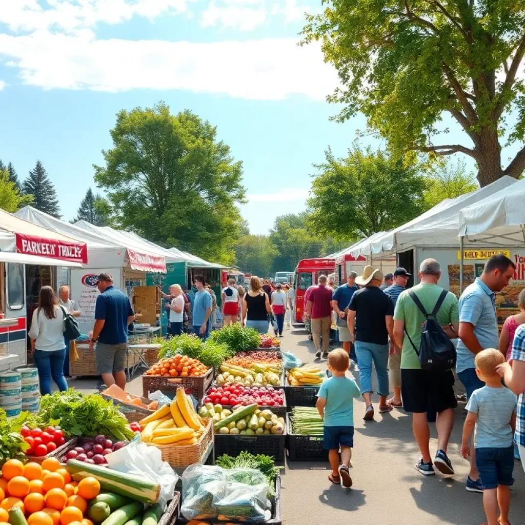 Families and vendors at Rancho Mission Viejo Farmers Market