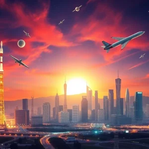 Aerospace innovations in Southern California's skyline