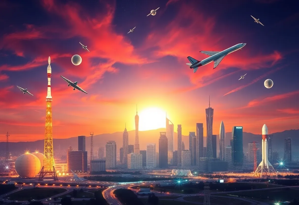 Aerospace innovations in Southern California's skyline