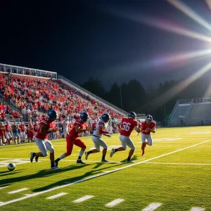 High school football game in Southern California