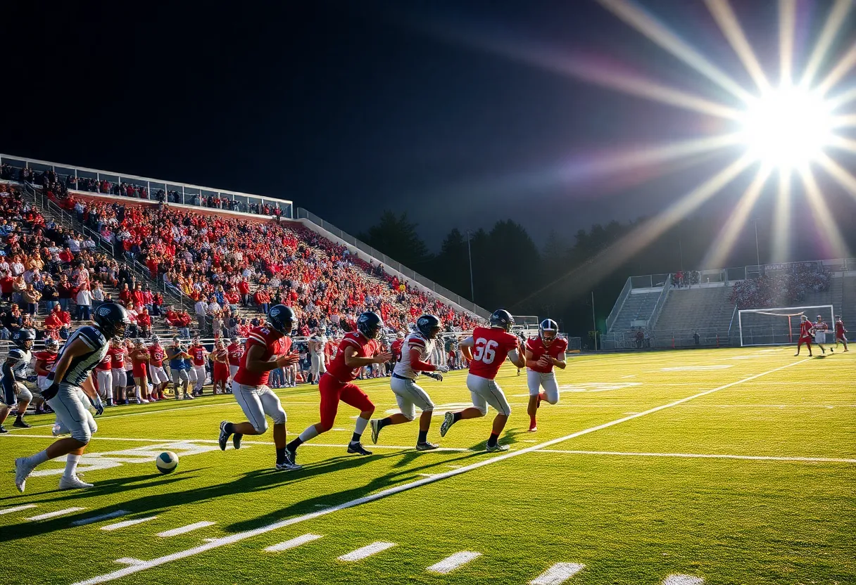 High school football game in Southern California