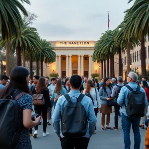 Students and researchers on UCLA campus during funding crisis