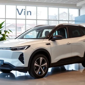 VinFast San Diego dealership featuring electric SUVs