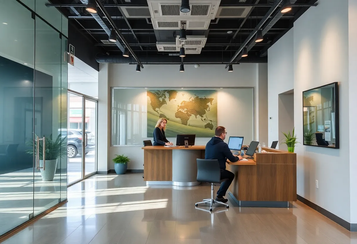 Exterior view of American Business Bank's new Loan Production Office in Riverside, California.
