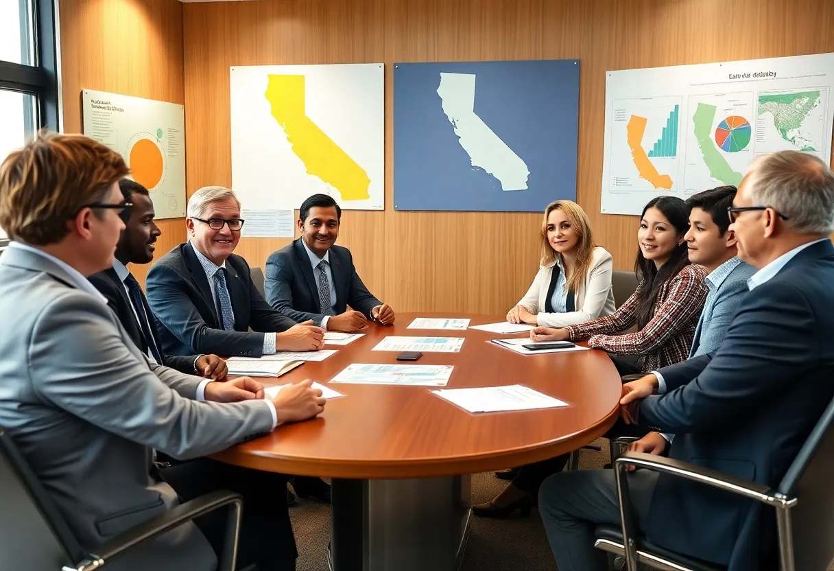 Business leaders in California discussing cap-and-trade policies.