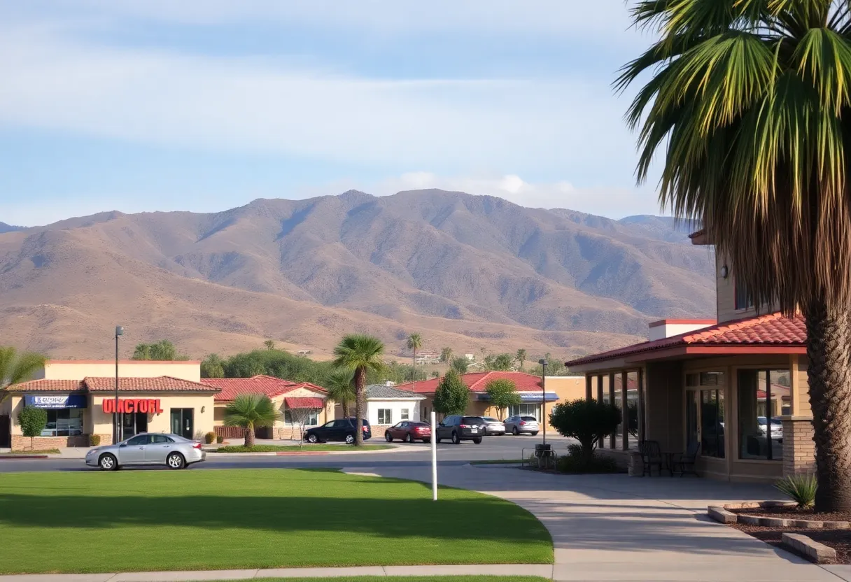 California landscape featuring small businesses