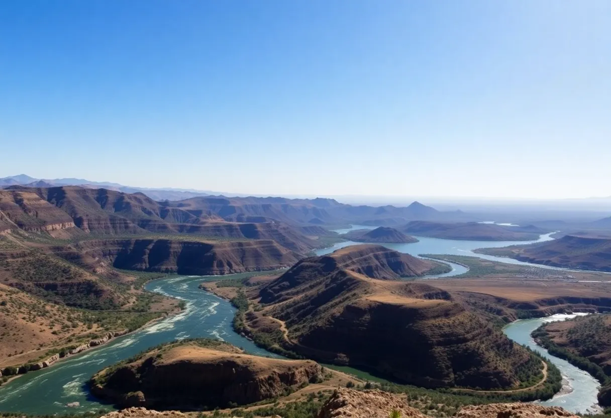 Overview of California's water landscape showing north and south regions.