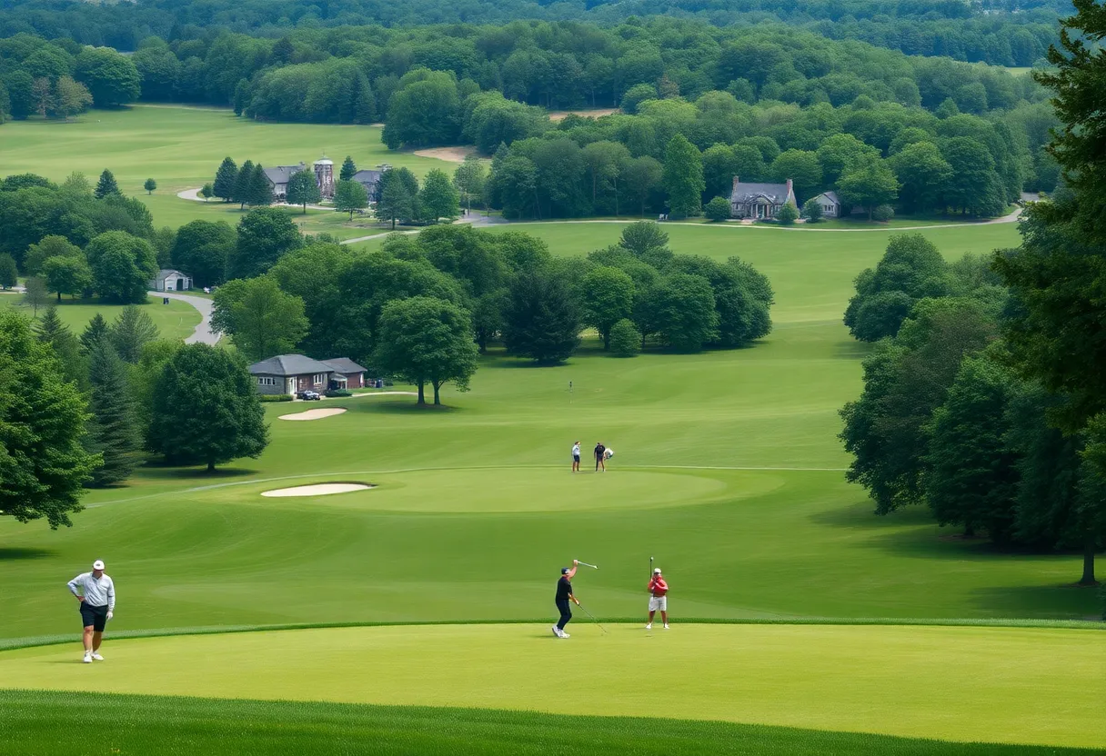 Collegiate golf tournament at Bucknell Golf Club