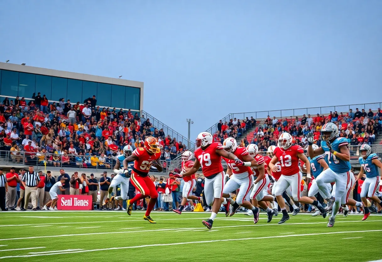 Southern California high school football game in progress