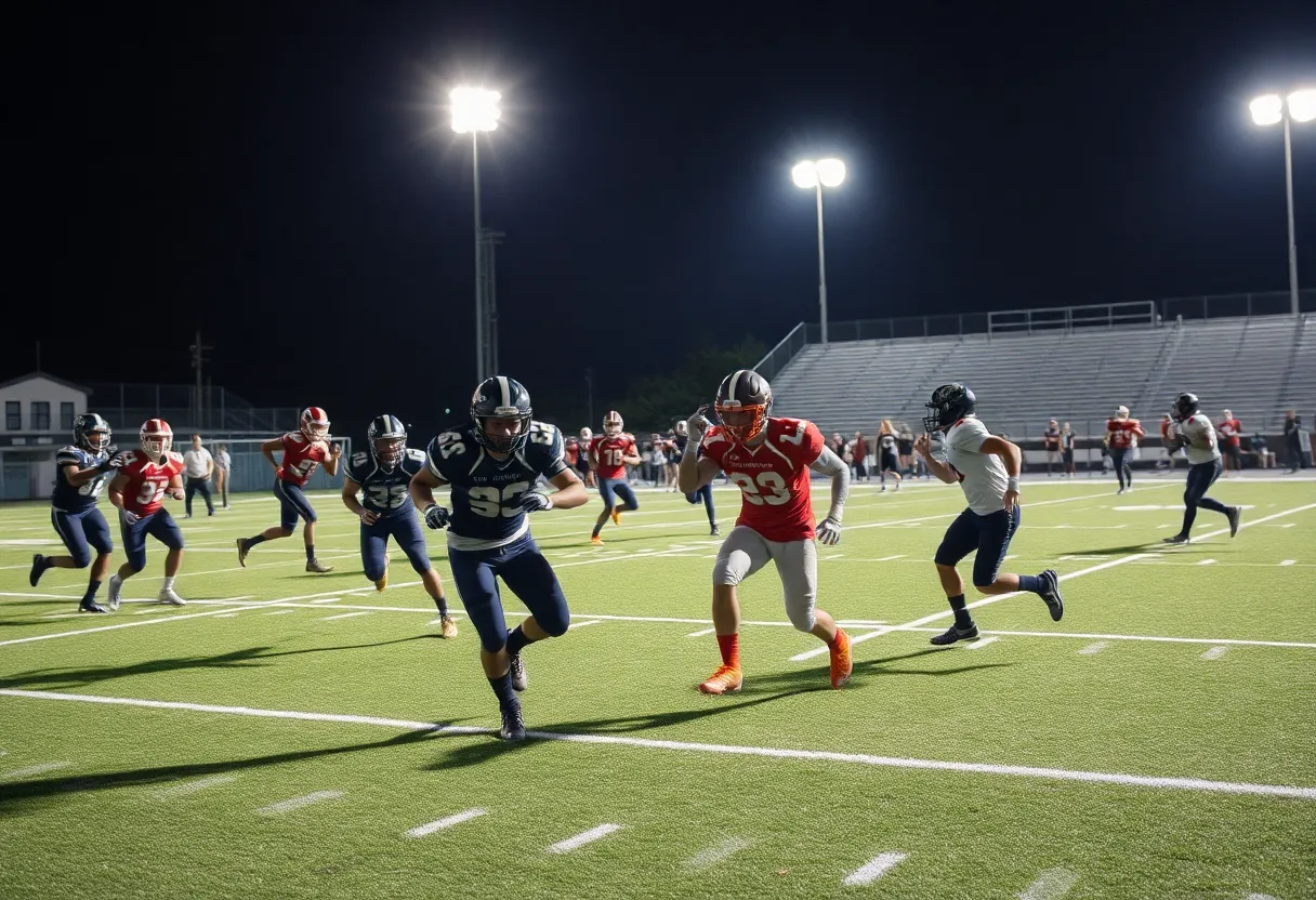 McCallie High School football team playing in a thrilling match against Mission Viejo.