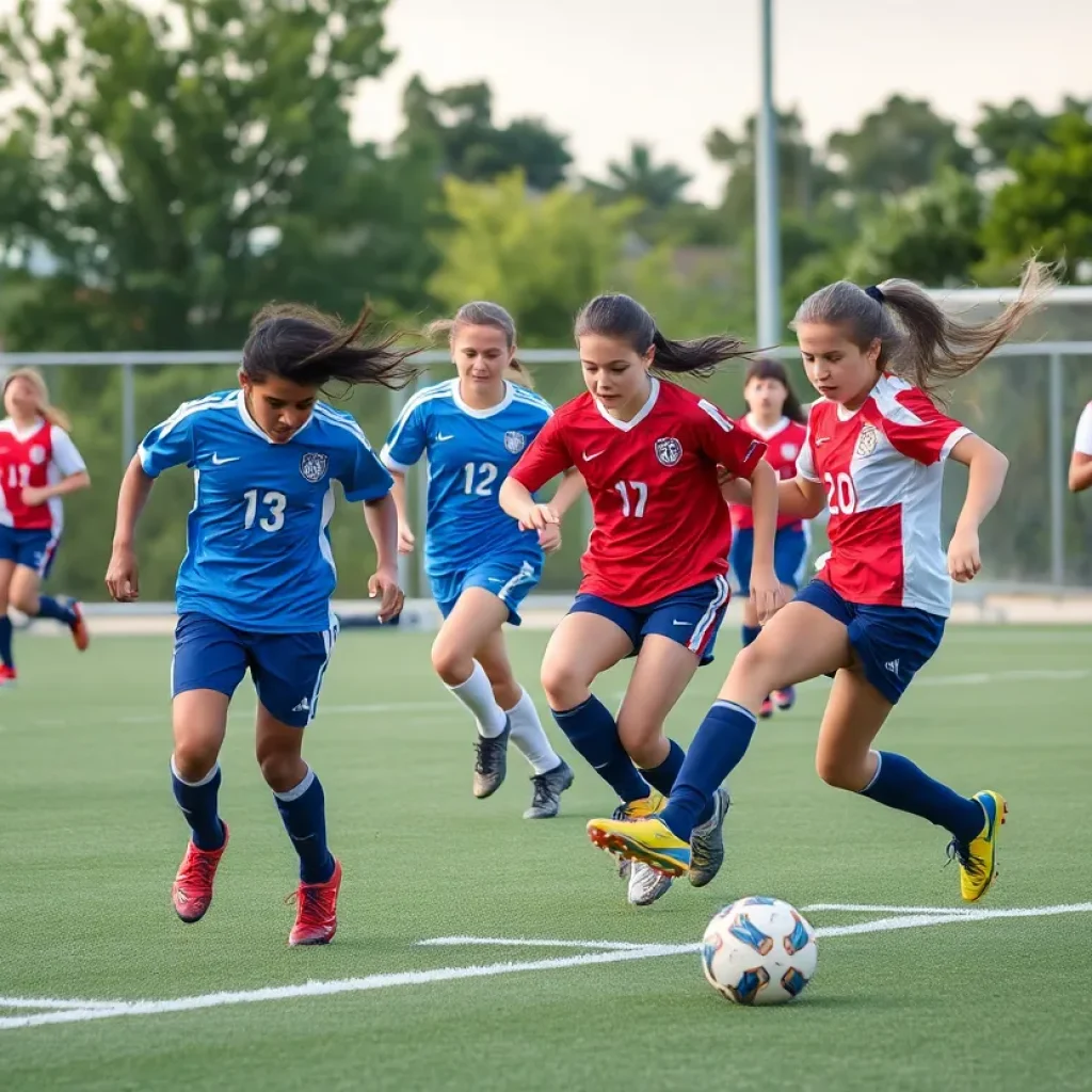 Mission Viejo Diablos playing soccer