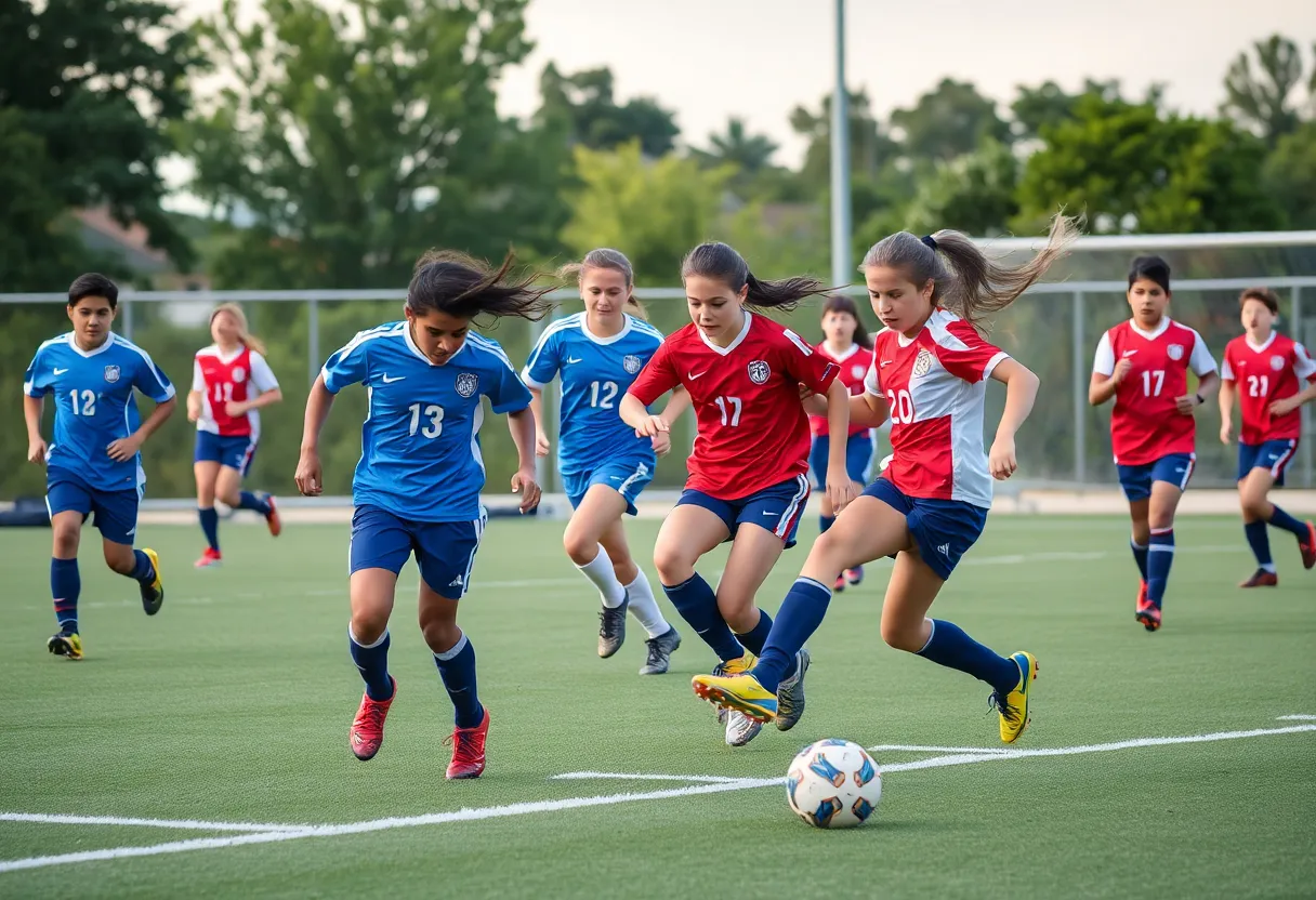 Mission Viejo Diablos playing soccer