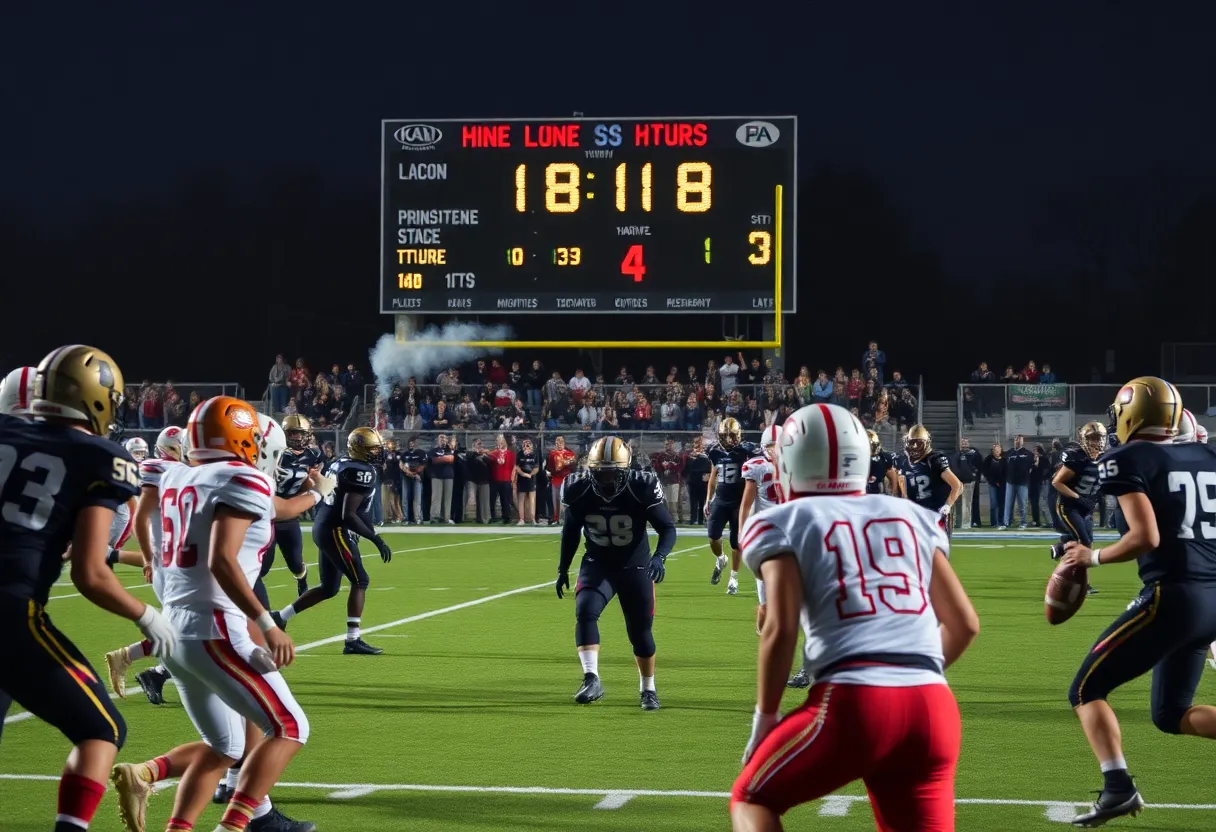 Mission Viejo football team in action against Folsom