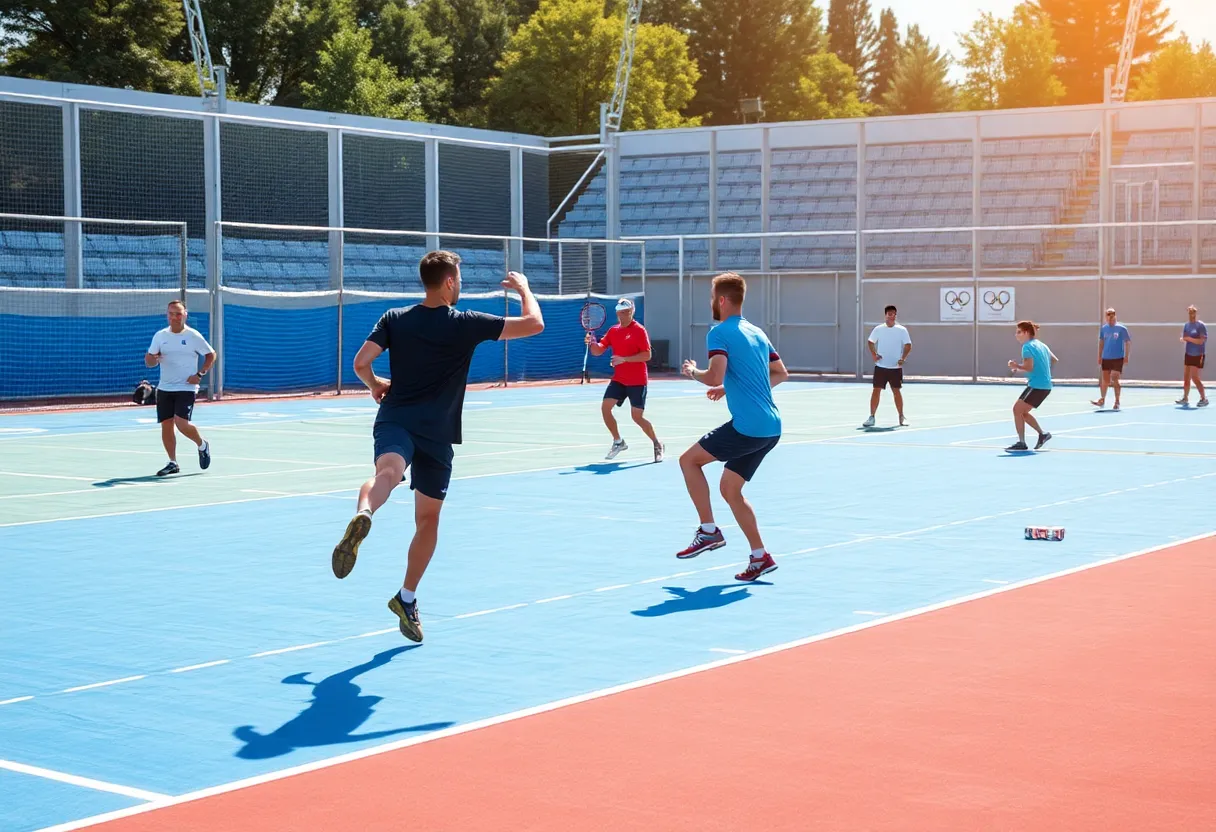 Athletes training at Mission Viejo for the Olympics