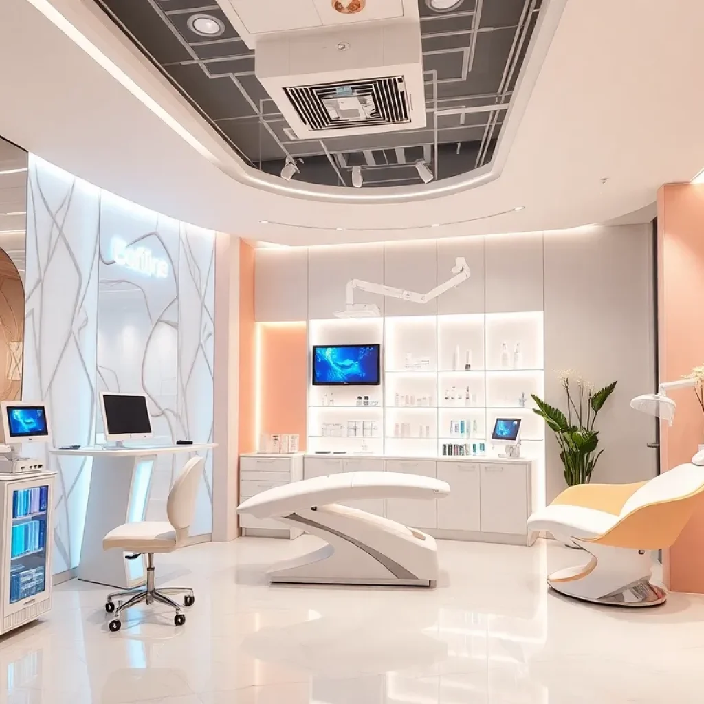 Interior view of a modern aesthetic surgery clinic