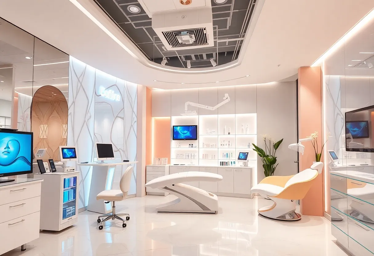 Interior view of a modern aesthetic surgery clinic