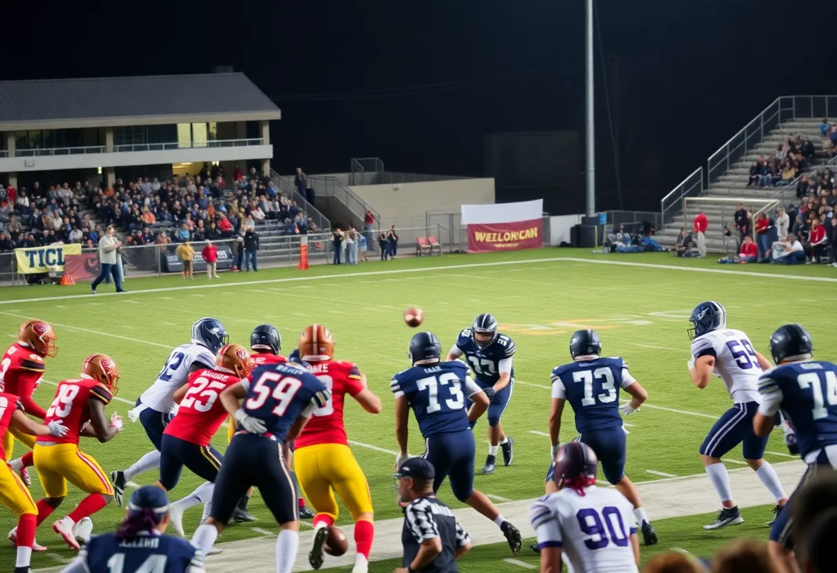 Riverside football team in a tense game against Saddleback