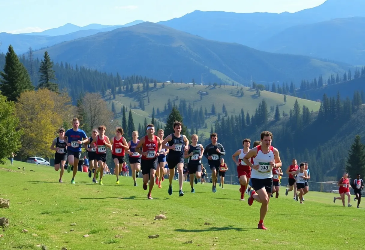 Runners competing at the Saddleback Cross Country Cup