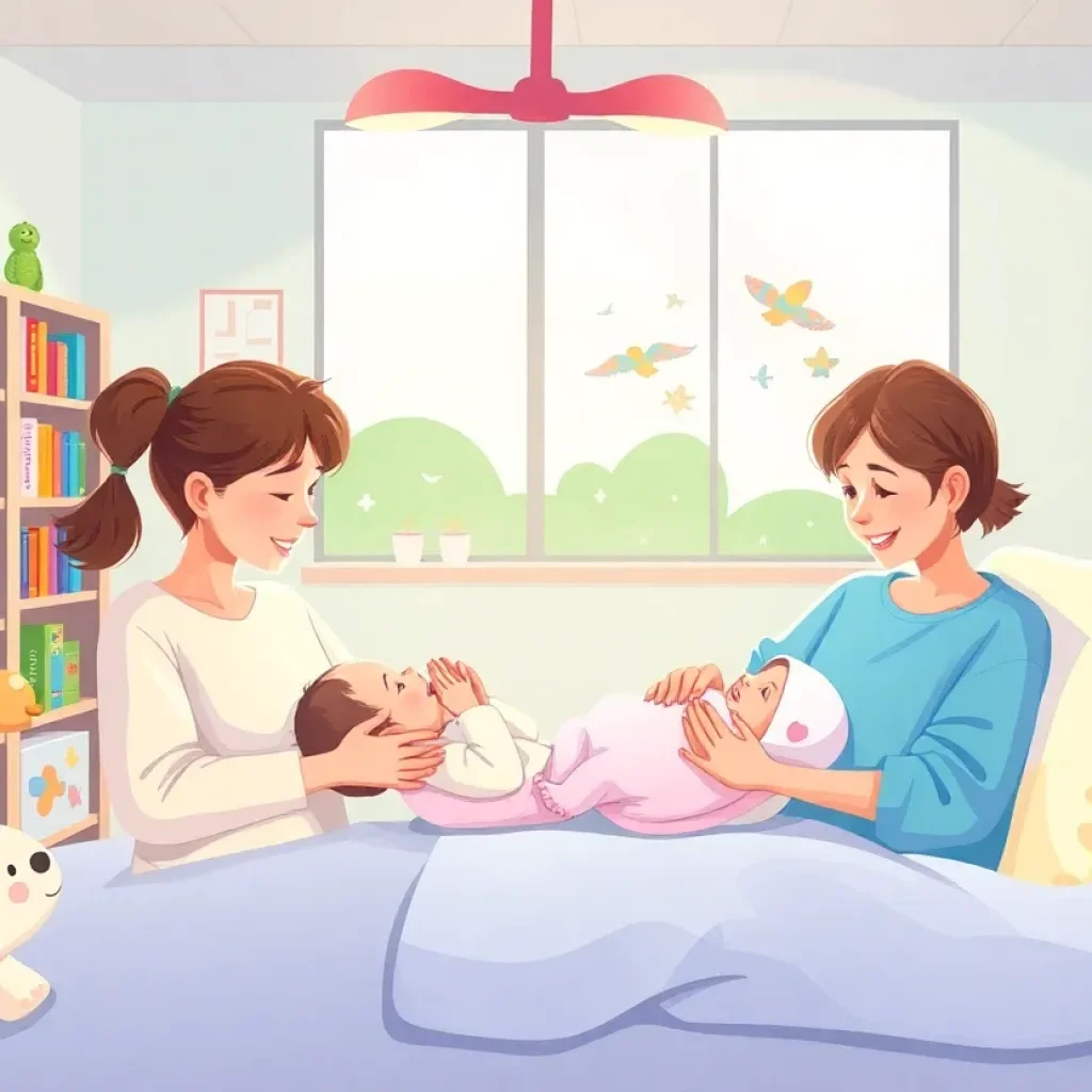 Interior of the Tiny Tales Library in the NICU with children's books