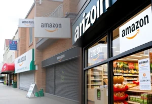 Amazon Fresh supermarket with a closed sign
