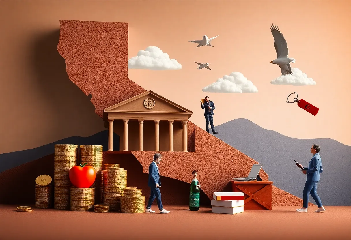 Conceptual representation of California's new billionaire tax