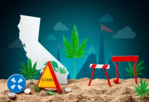 Abstract depiction of challenges in California's medical cannabis regulation