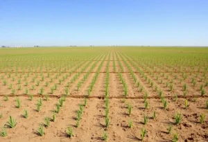 Drought-hit rice fields in Sacramento Valley, California