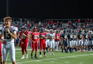High school football game in California