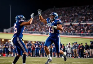 Mission Viejo football team celebrating a touchdown