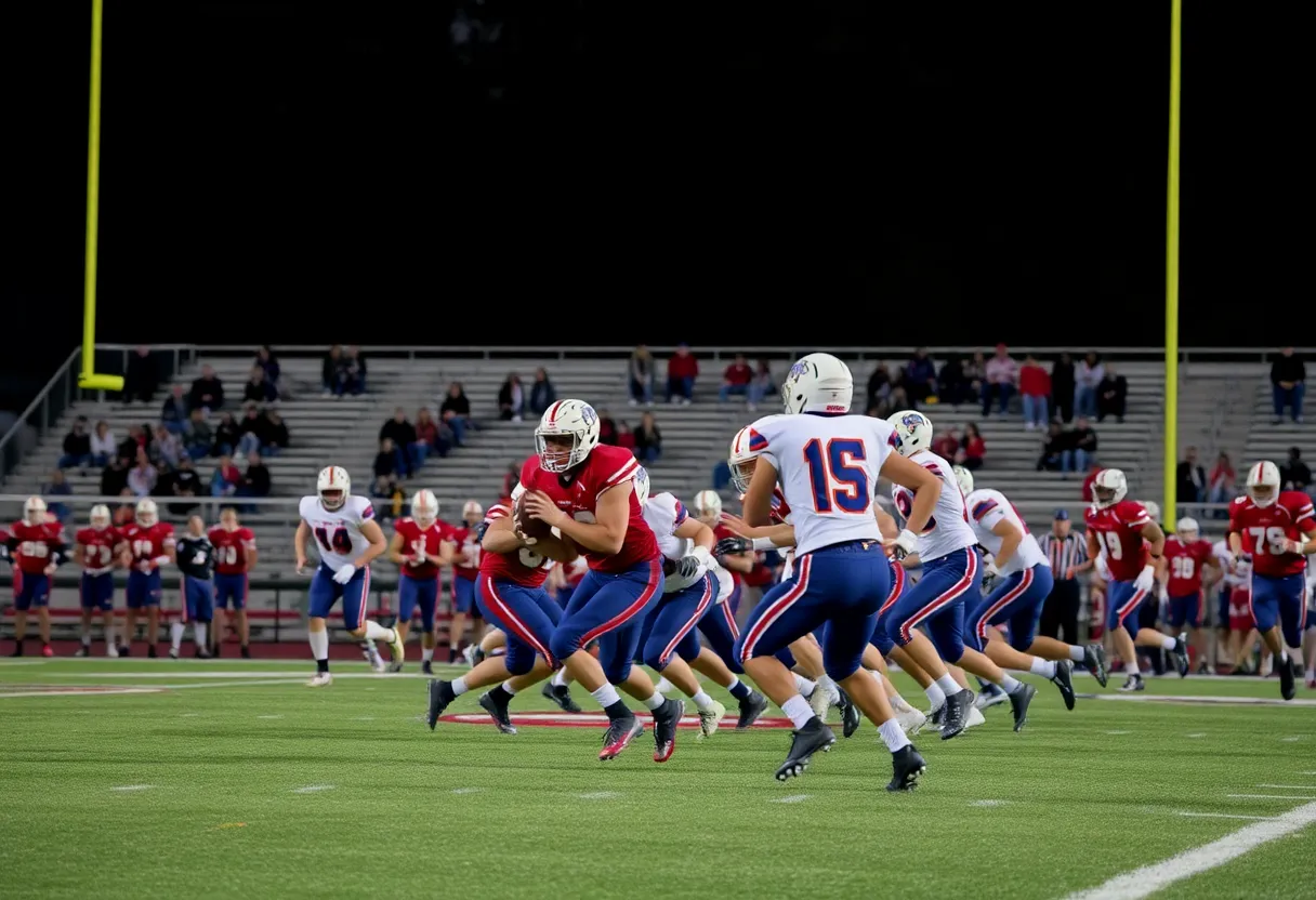 Mission Viejo football team celebrating after a major victory.
