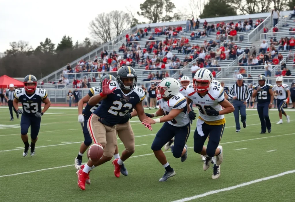 Mission Viejo football team celebrating a victory