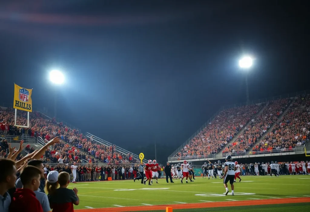 High school football game in Orange County