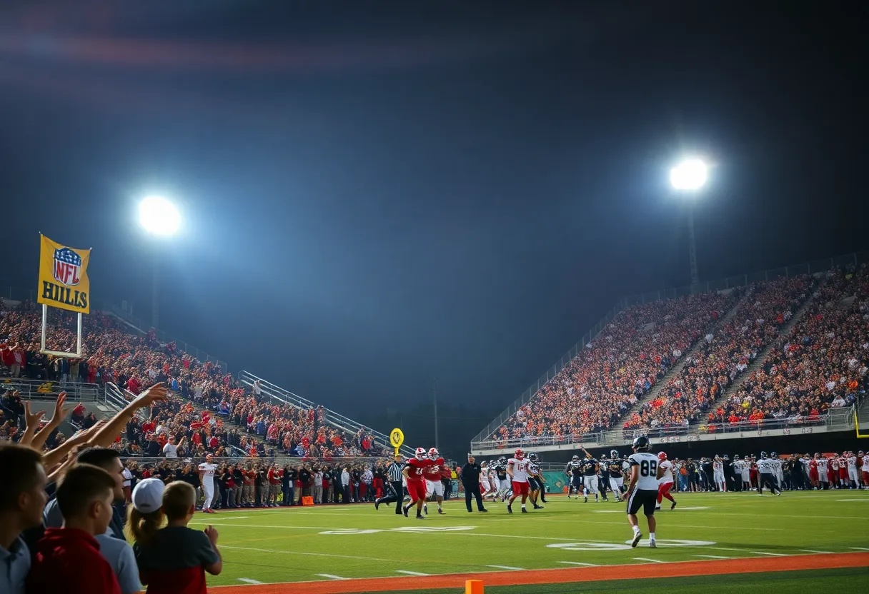 High school football game in Orange County
