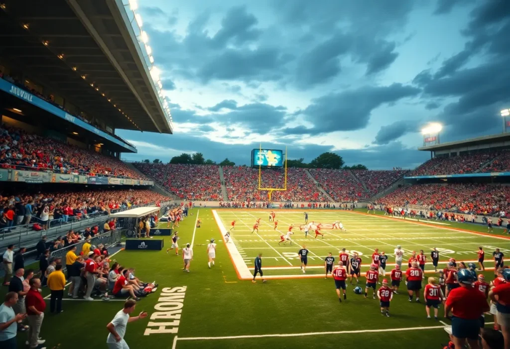 Exciting high school football game in Southern California